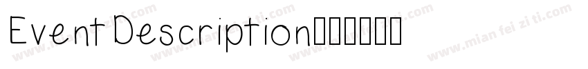 Event Description字体转换